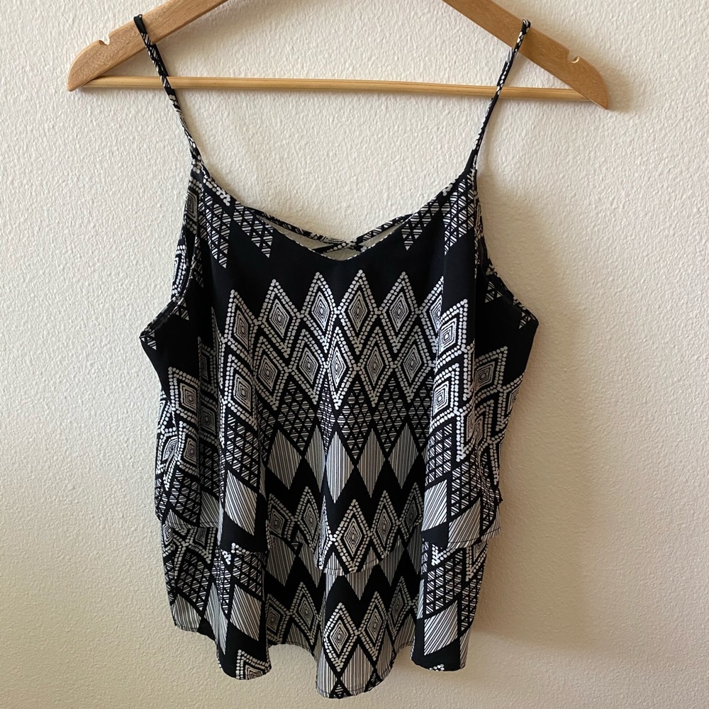 Black and white tank top
